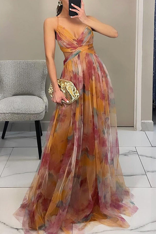 Vaëlia | Magnifique maxi-robe à imprimé floral