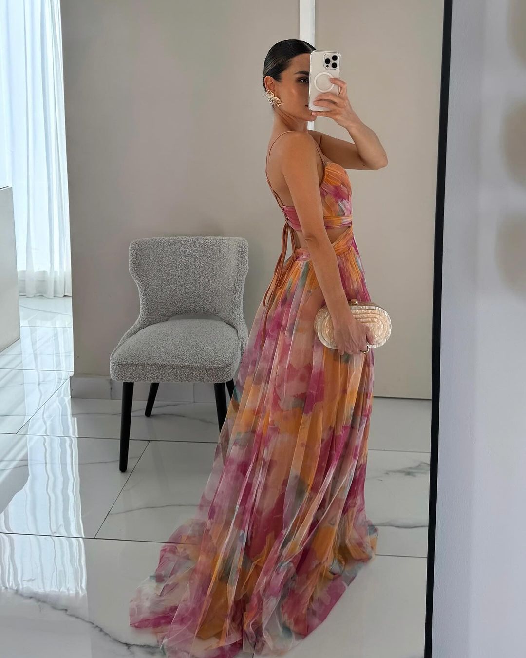 Vaëlia | Magnifique maxi-robe à imprimé floral