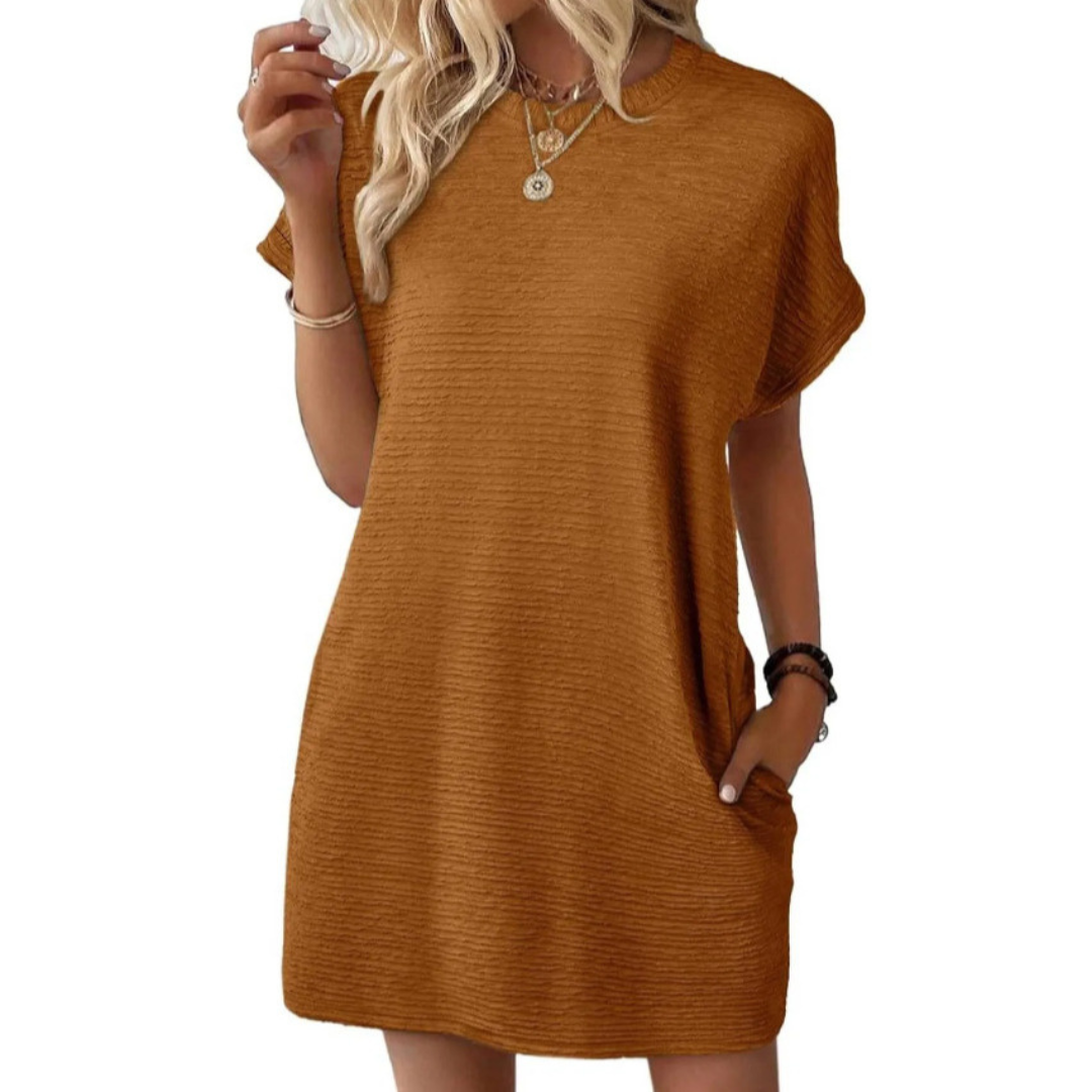 Noor™ | Minimalistische Zomerjurk Rondehals