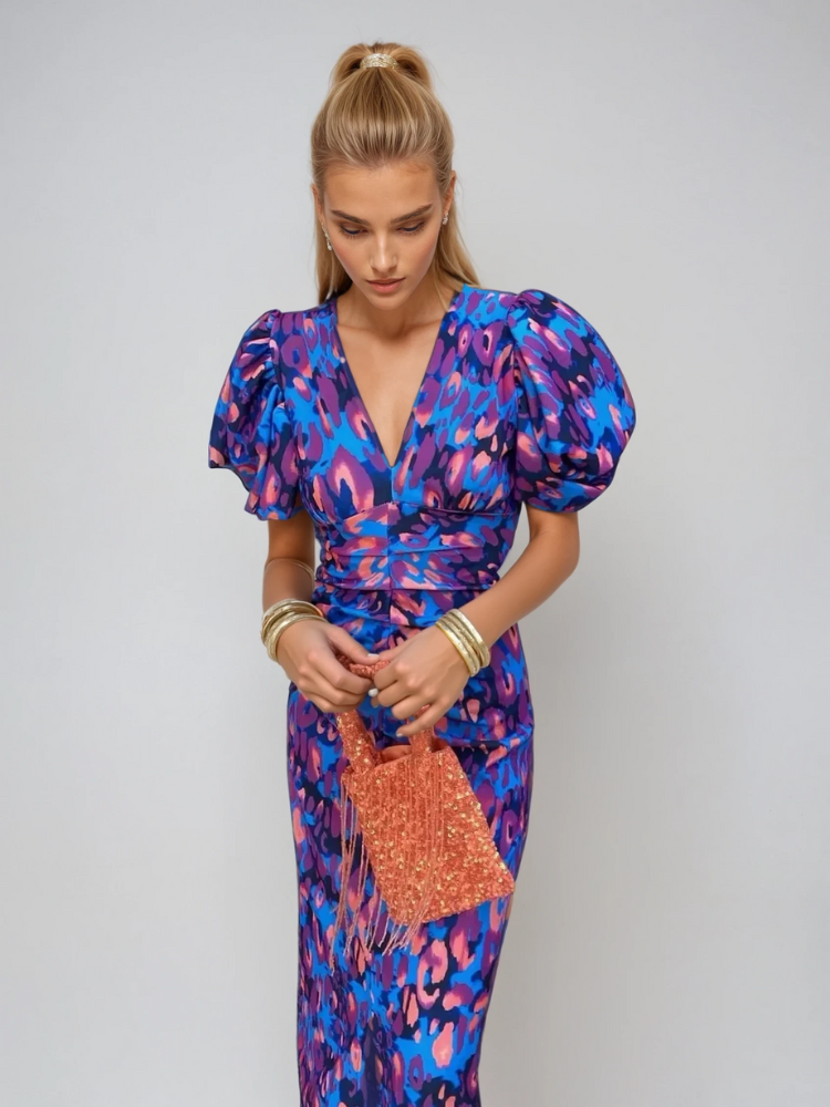 Vivienne™ | - Robe midi colorée