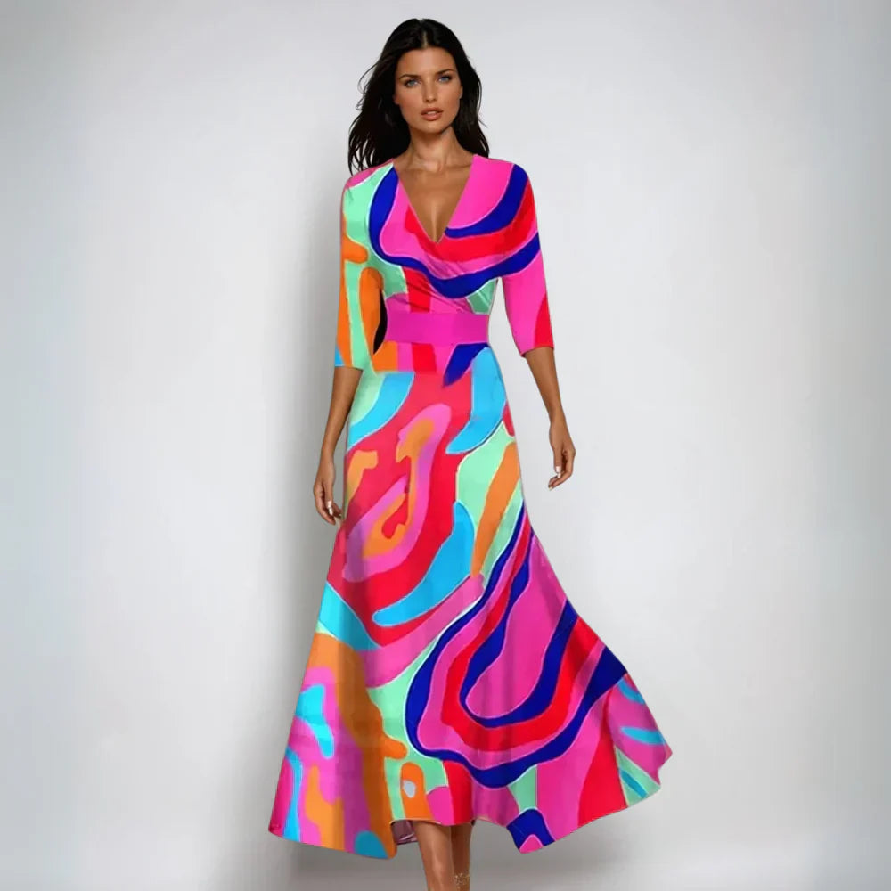 Emily™ | Robe portefeuille florale élégante