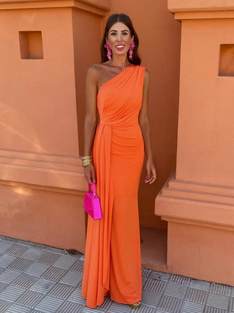 Lia™ | Robe Longue Asymétrique