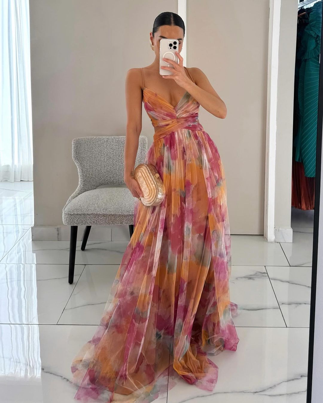 Vaëlia | Magnifique maxi-robe à imprimé floral