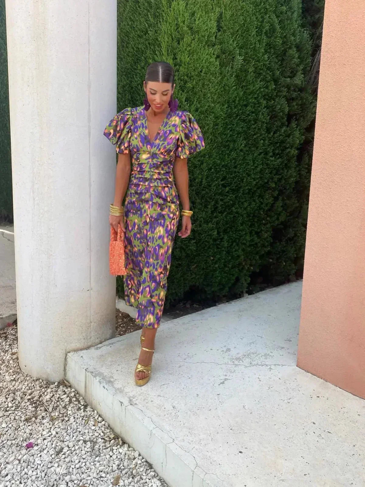 Arielle™ | Robe Midi Femme Colorée