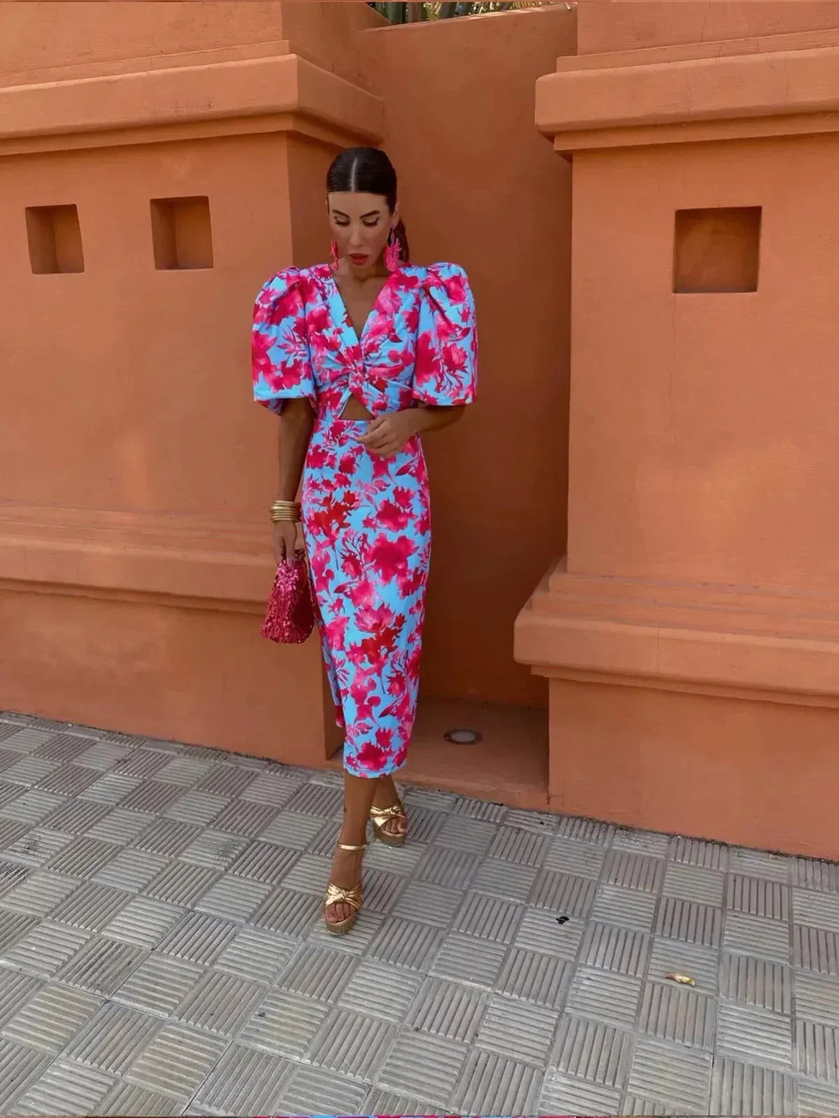 Vivienne™ | - Robe midi colorée
